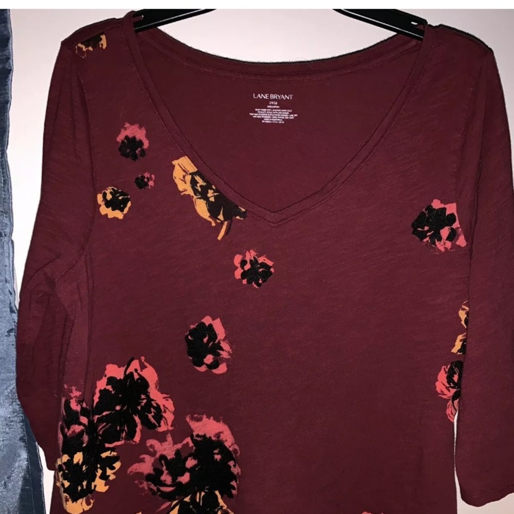 Lane Bryant slubbed knit top size 14/16